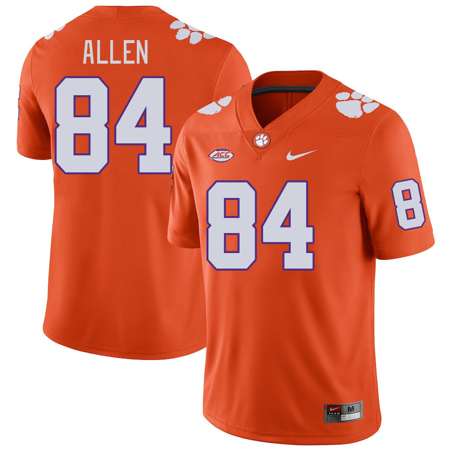 Clemson Tigers #84 Davis Allen College Football Jerseys Stitched Sale-Orange